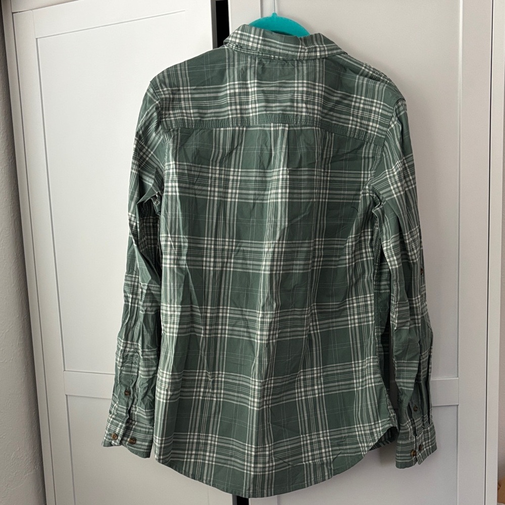 NWT Carhartt Green Plaid Rugged Flex Button-Down Shirt - Picture 3 of 3